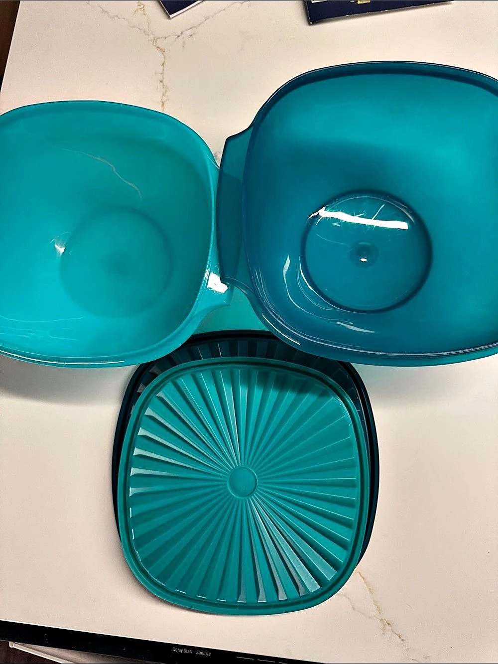 Tupperware Impressions Classic Bowl Set 2 Piece Blue Cookware Set
